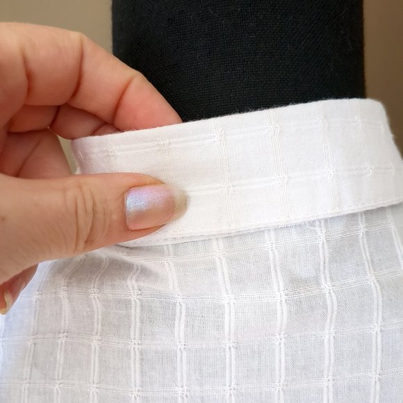 Kenar 100% Windowpane Lightweight Button Down Sleeveless Tank Top Tunic Blouse - Picture 6 of 16